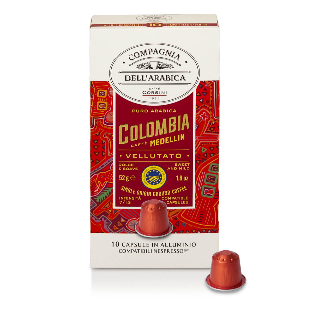 caff-corsini-colombia-capsule-alluminio-compatibili-nespresso-10pz-100-arabica-5 image 2