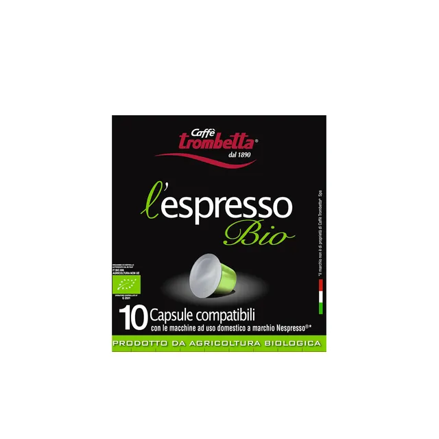 caff-trombetta-l-espresso-biologico-80-capsule-compatibili-nespresso image 1
