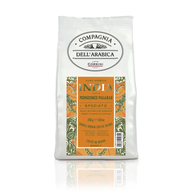 caff-corsini-india-monsooned-malabar-100-arabica-in-grani-cartone-12-x-250g-3kg image 1