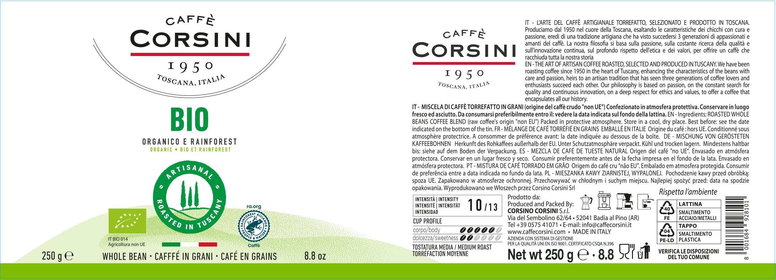 caff-corsini-bio-rainforest-alliance-caff-in-grani-250g image 3