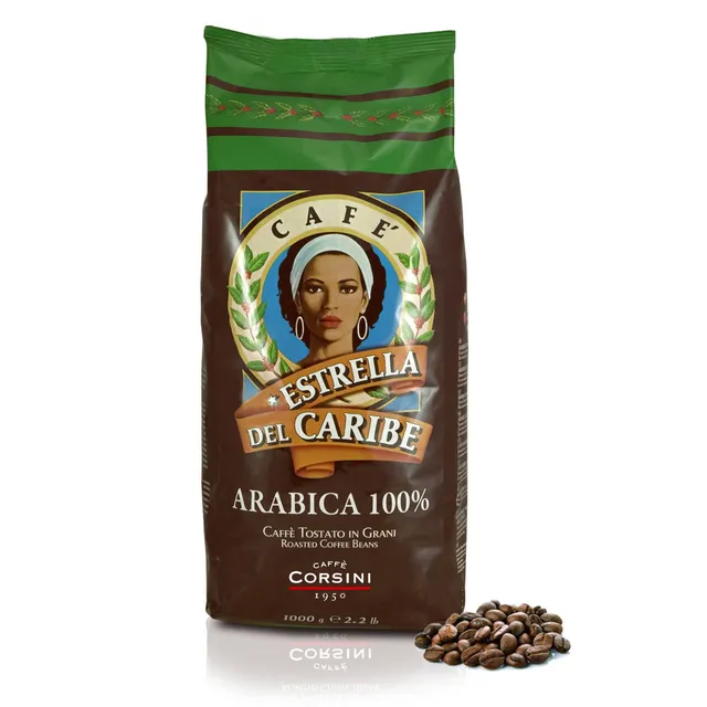 caff-corsini-estrella-del-caribe-caff-in-grani-1-kg-puro-arabica image 1