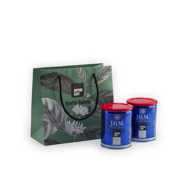 goppion-caff-shopper-ja-bl-mo-set-2-latte-caff-macinato-250g image 1