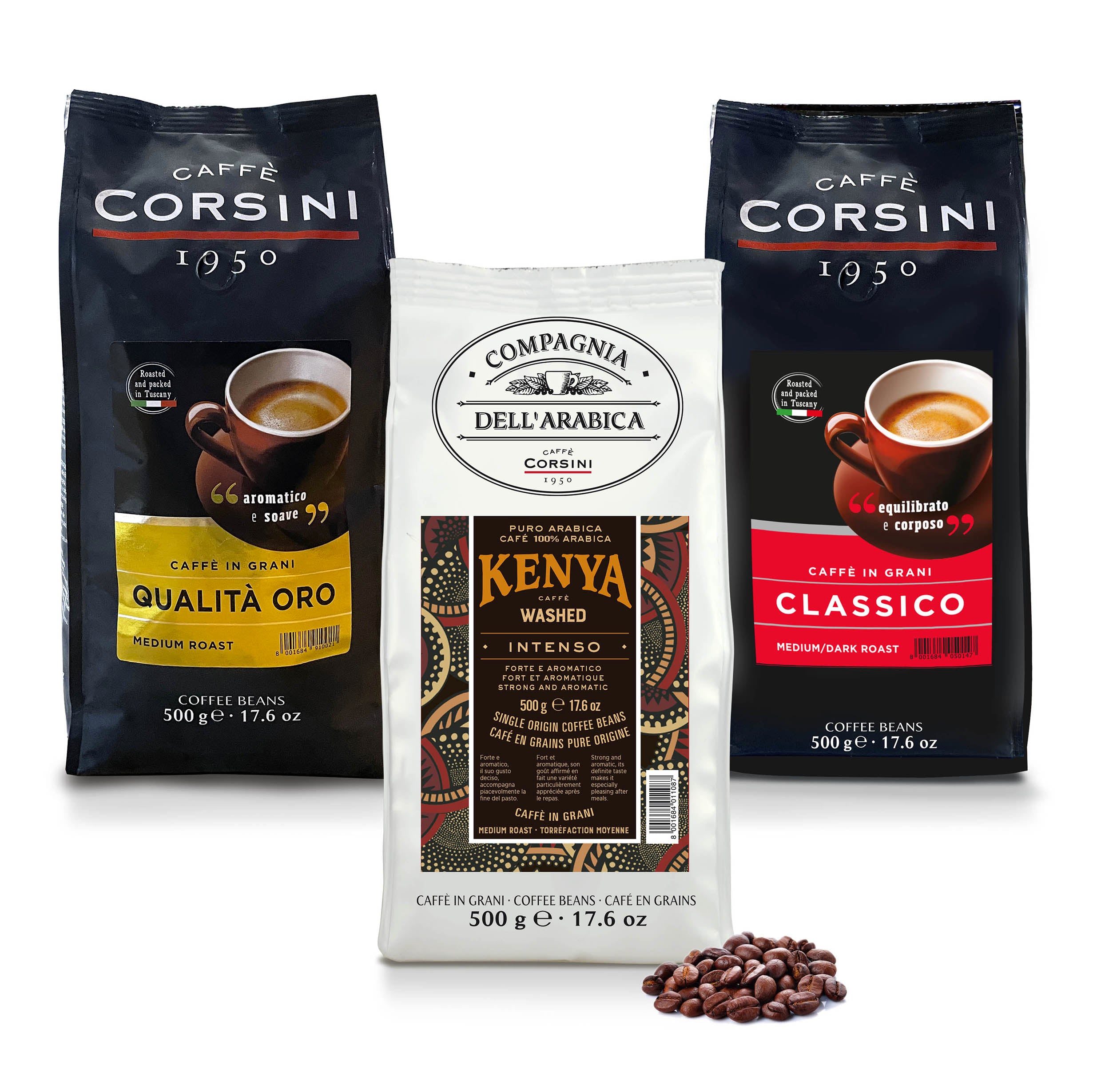 caff-corsini-classico-kenya-qualit-oro-caff-in-grani-3-x-500g image 1