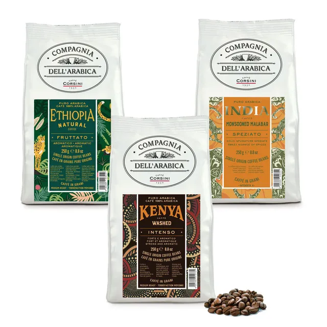 caff-corsini-ethiopia-india-kenya-caff-in-grani-degustazione-3-x-250g image 1