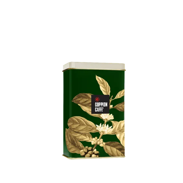 goppion-caff-arabica-macinato-250-g-lattina-verde-rettangolare image 1