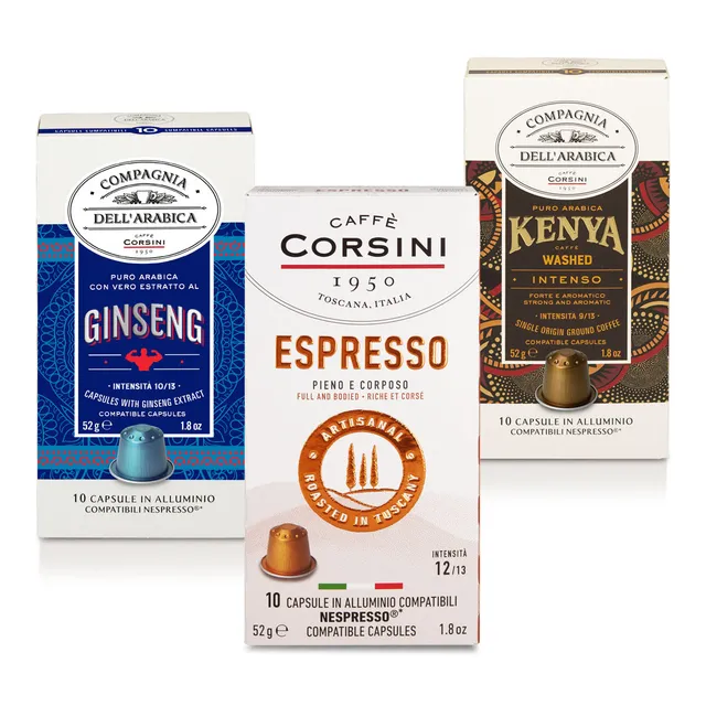 caff-corsini-energia-benessere-tris-capsule-compatibili-nespresso-espresso-ginse image 1