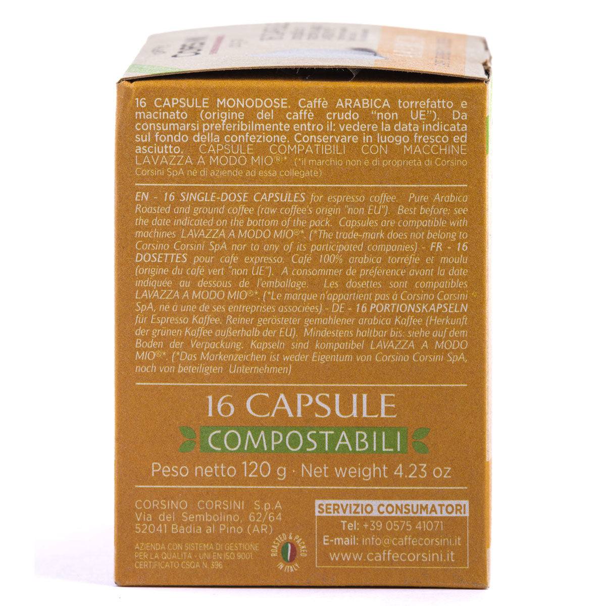 caff-corsini-gran-riserva-arabica-16-capsule-compostabili-compatibili-a-modo-mio image 4