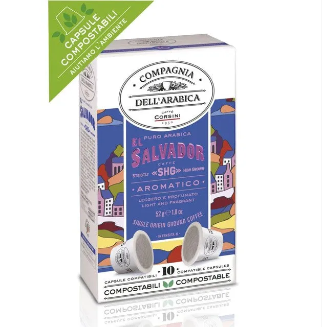 caff-corsini-el-salvador-capsule-compostabili-compatibili-nespresso-10pz-100-ara image 1
