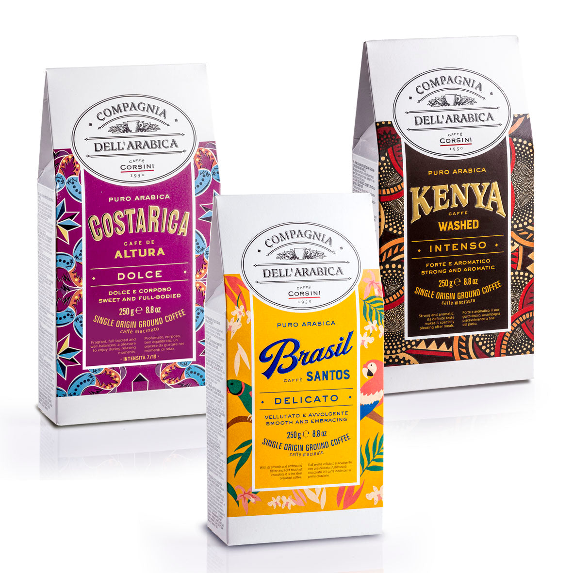 caff-corsini-compagnia-dell-arabica-tris-monorigini-macinato-costa-rica-brasil-k image 2