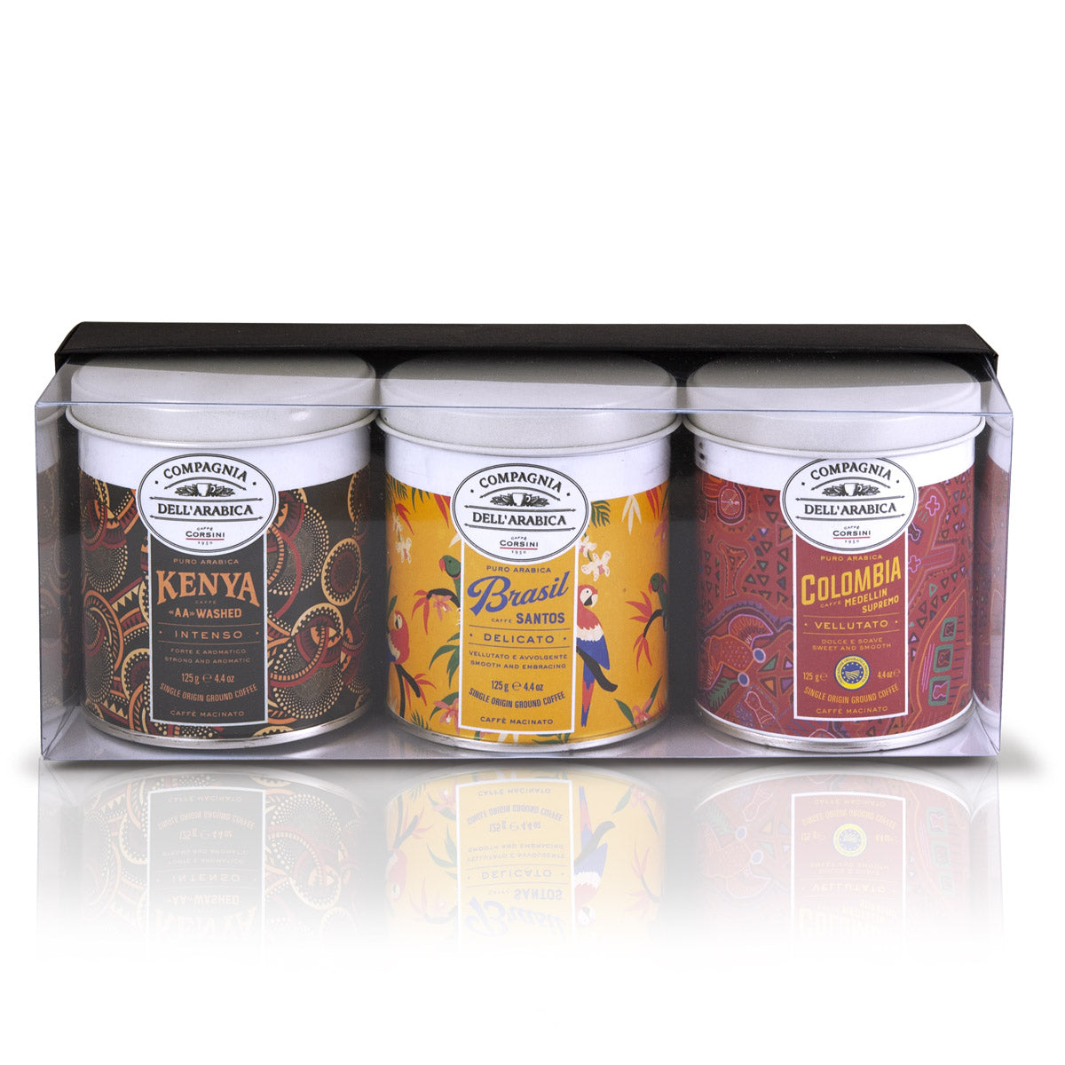 caff-corsini-100-arabica-brasil-colombia-kenya-caff-macinato-3-x-125g-cartone-da image 1