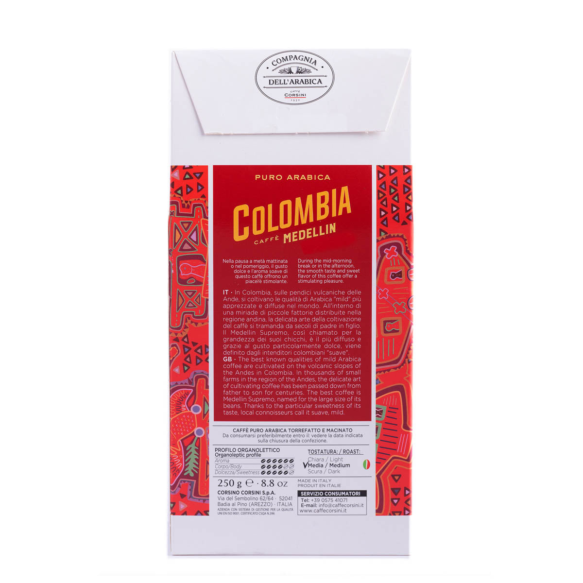 caff-corsini-compagnia-dell-arabica-colombia-medellin-100-arabica-igp-macinato-2 image 2