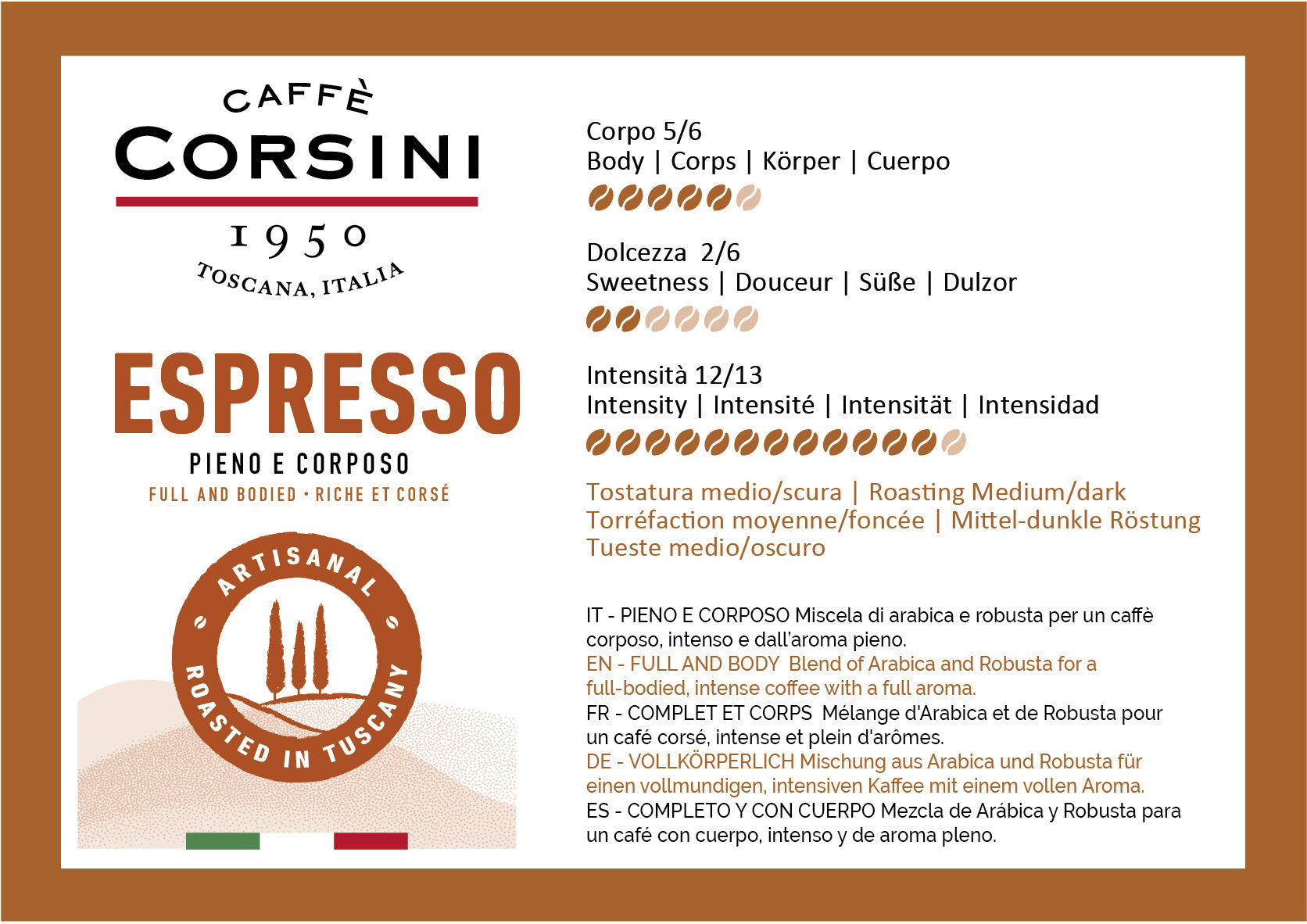 caff-corsini-espresso-miscela-arabica-e-robusta-10-capsule-compatibili-nespresso image 6