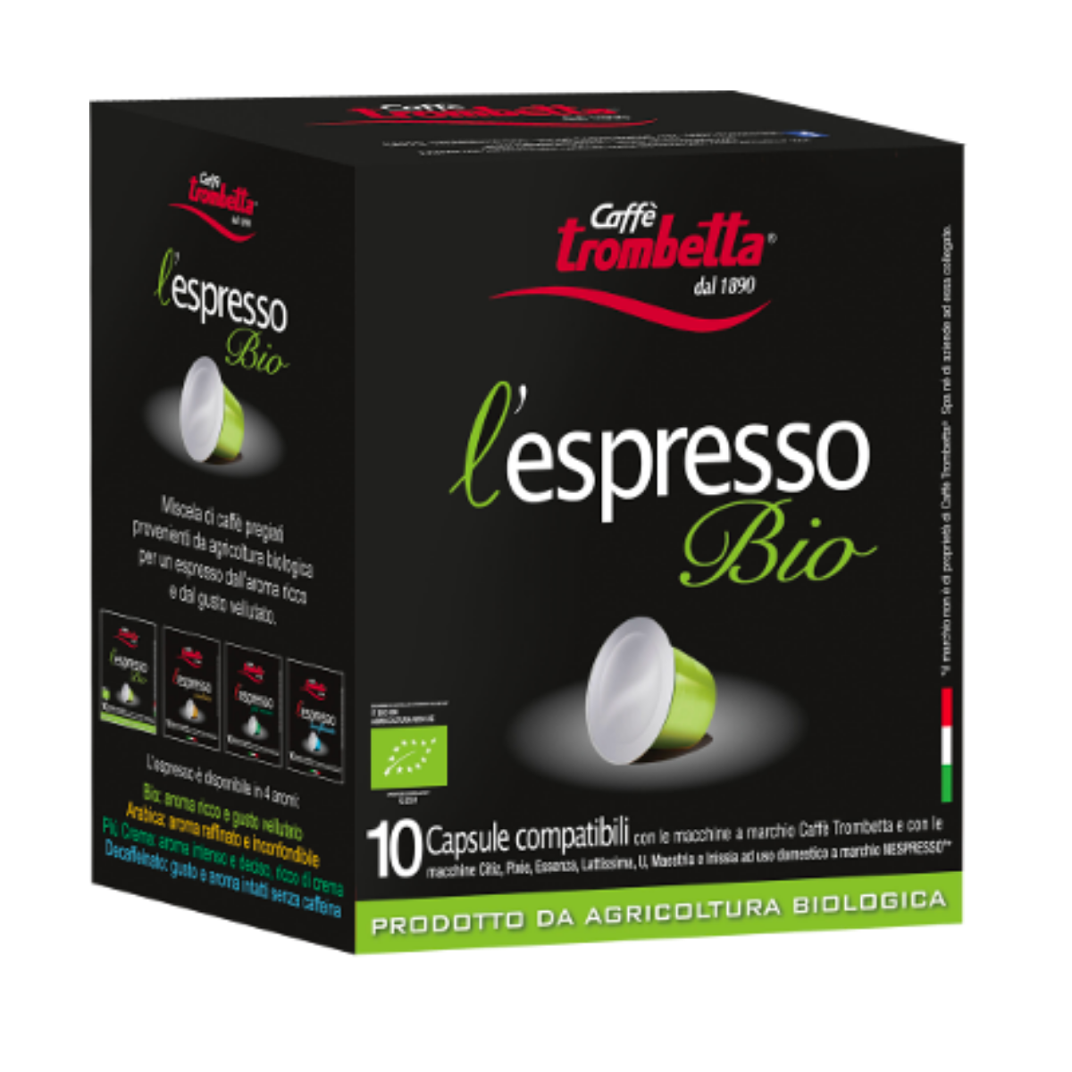 caff-trombetta-l-espresso-biologico-80-capsule-compatibili-nespresso image 2