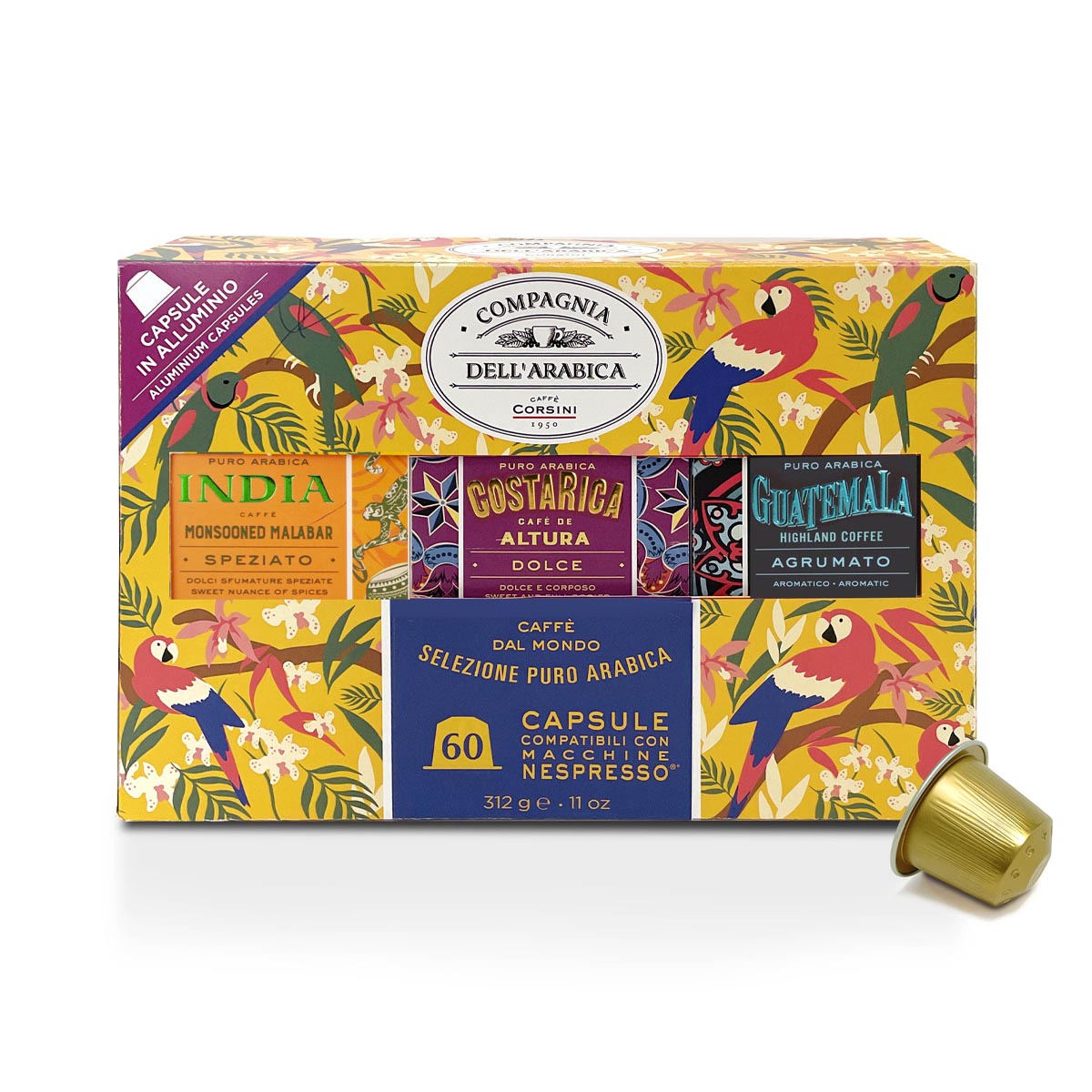 caff-corsini-compagnia-dell-arabica-60-capsule-alluminio-compatibili-nespresso-m image 1