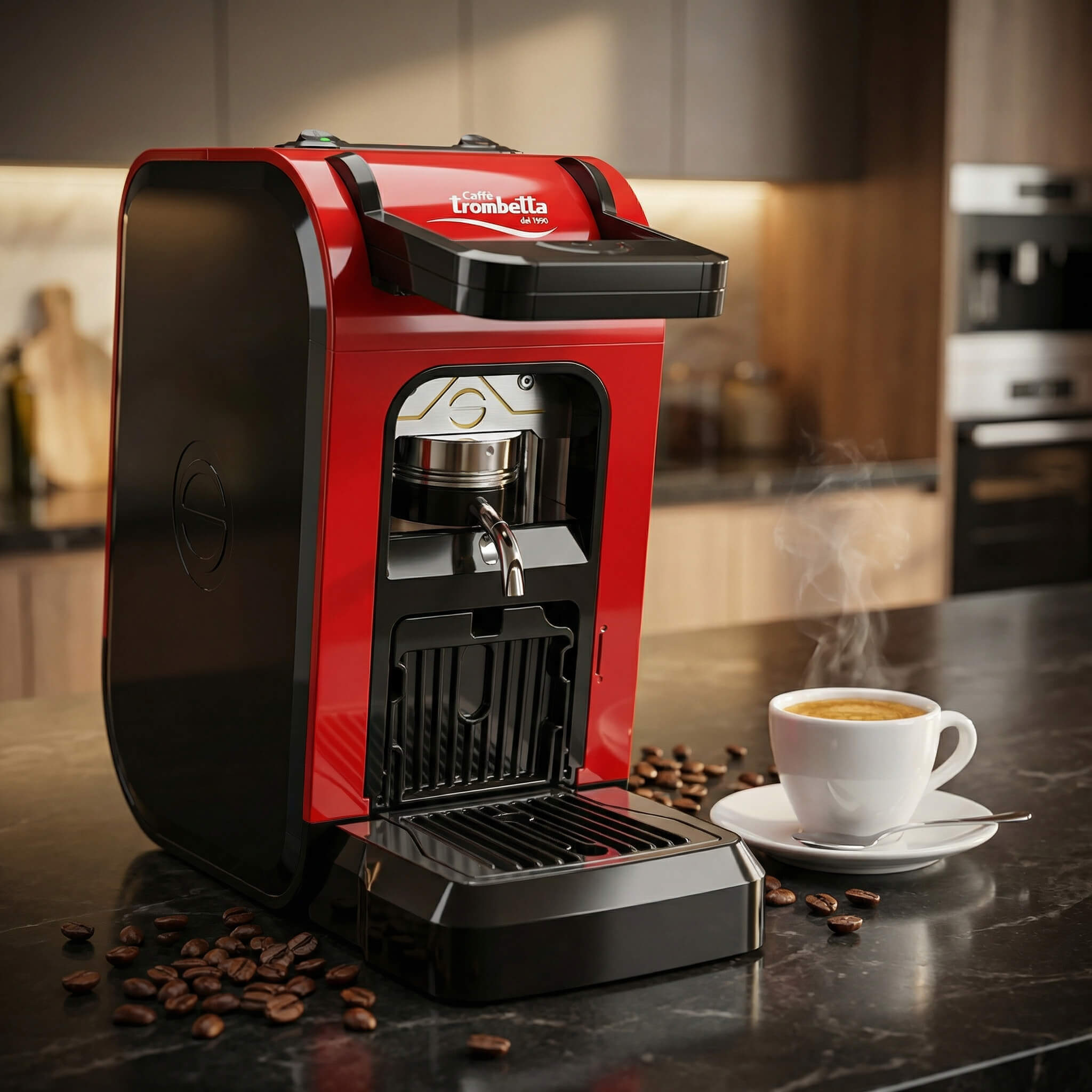 caff-trombetta-spinel-ciao-macchina-a-cialde-ese-rossa image 2