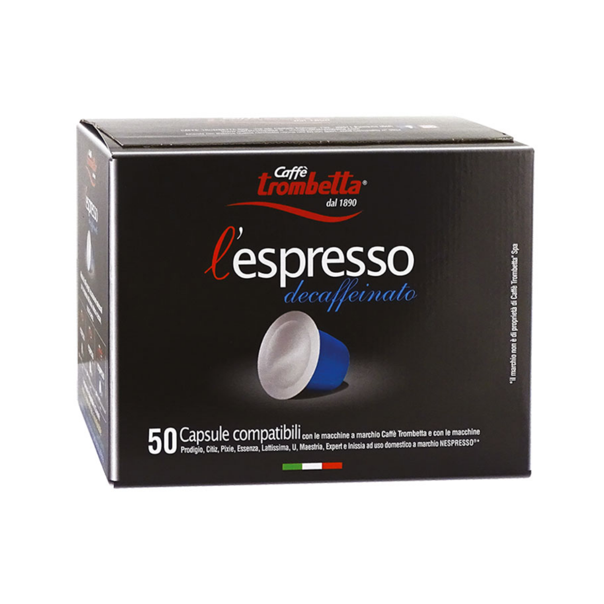 caff-trombetta-l-espresso-decaffeinato-150-capsule-compatibili-nespresso image 2