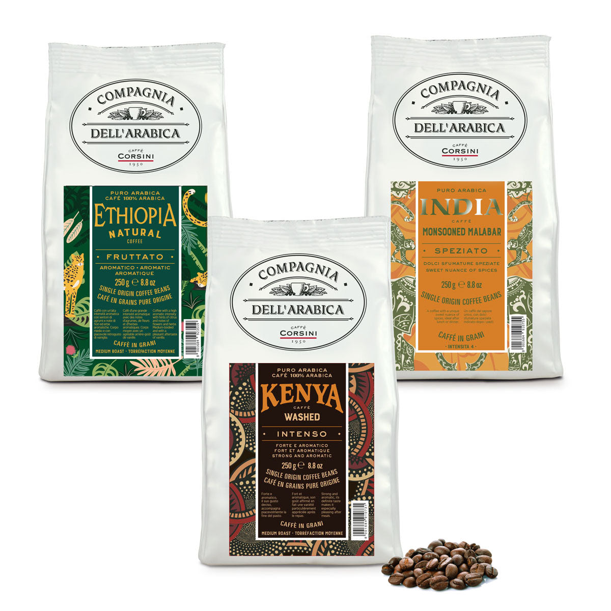caff-corsini-ethiopia-india-kenya-caff-in-grani-degustazione-3-x-250g image 1