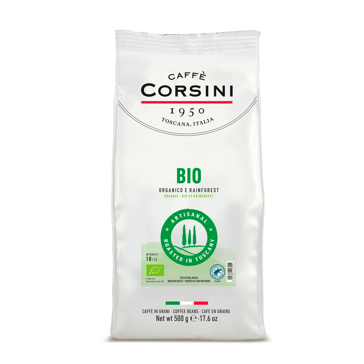 caff-corsini-bio-rainforest-caff-biologico-in-grani-500g image 1