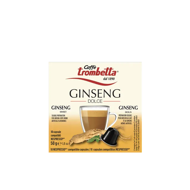 caff-trombetta-l-espresso-ginseng-dolce-40-capsule-compatibili-nespresso image 1