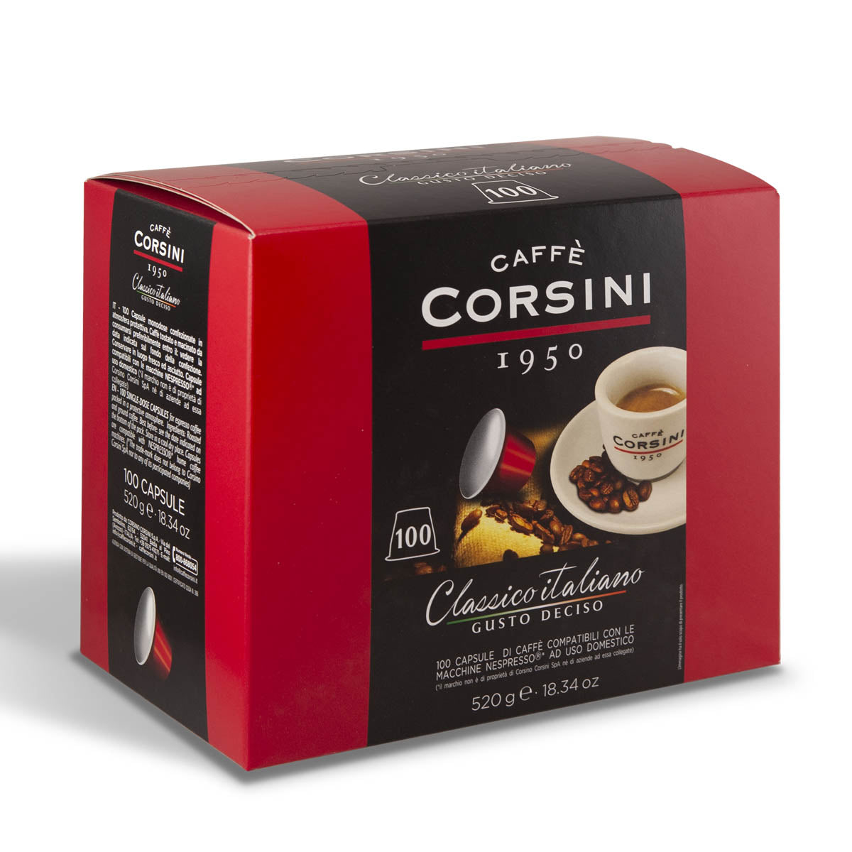 caff-corsini-classico-italiano-gusto-deciso-100-capsule-compatibili-nespresso image 1