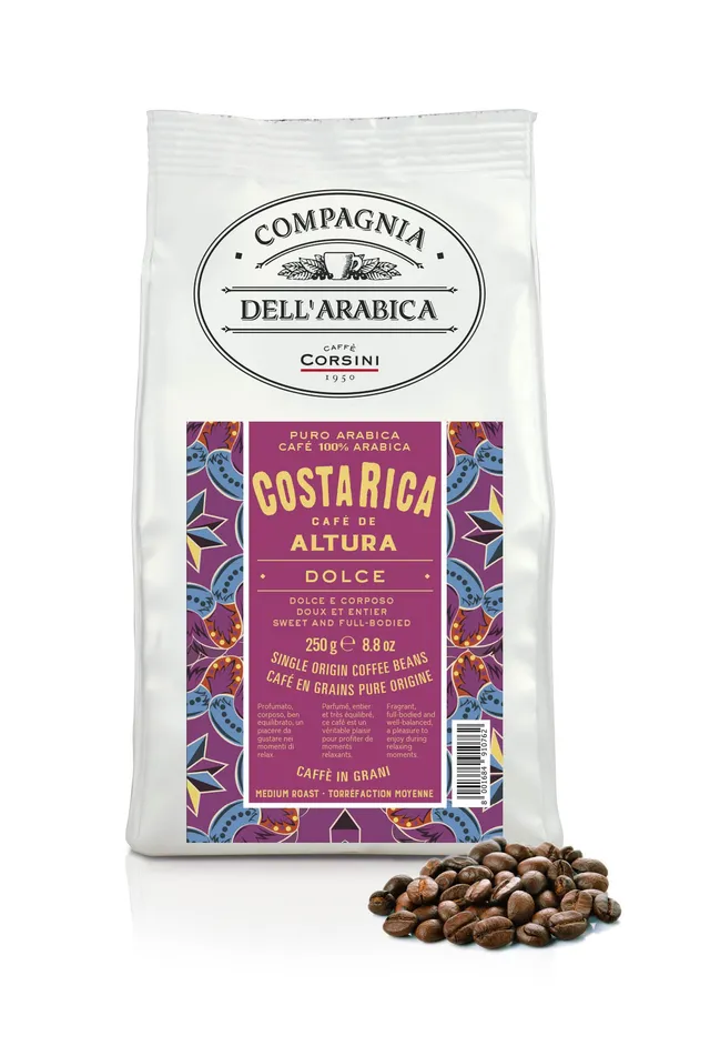 caff-corsini-compagnia-dell-arabica-costa-rica-caff-in-grani-100-arabica-250g image 1