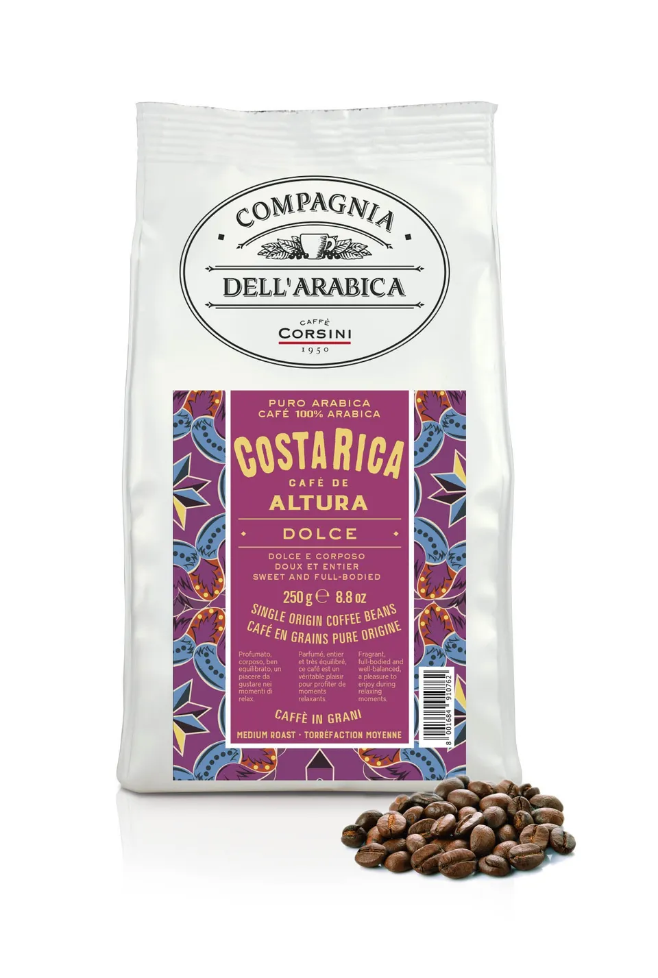 caff-corsini-compagnia-dell-arabica-costa-rica-caff-in-grani-100-arabica-250g image 1