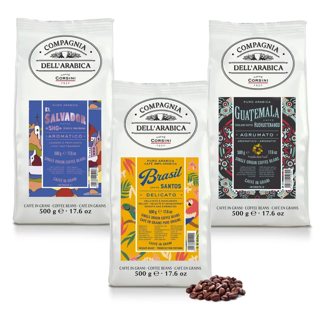 caff-corsini-coffee-chocolate-notes-tris-monorigini-100-arabica-in-grani-3-x-500 image 1