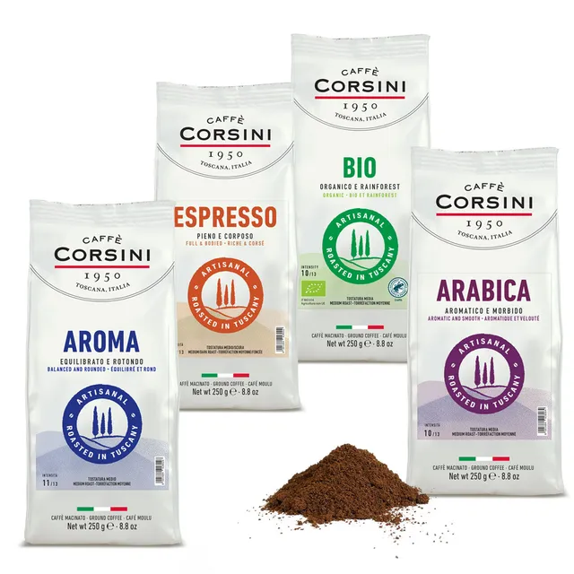 caff-corsini-kit-degustazione-nuova-gamma-caff-macinato-4-x-250g image 1