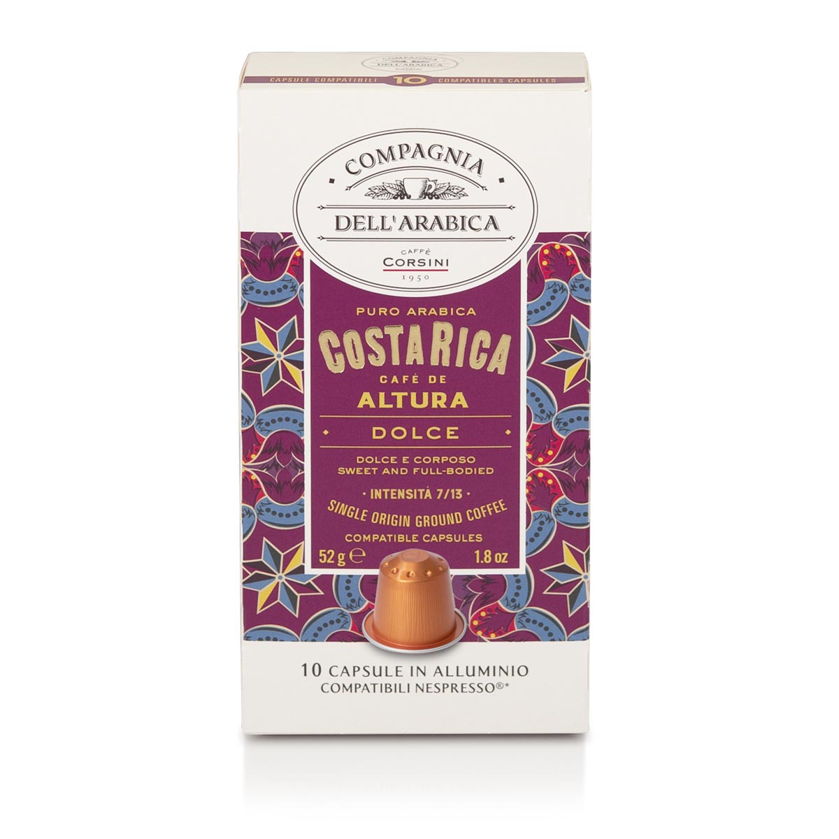 caff-corsini-costa-rica-100-arabica-10-capsule-alluminio-compatibili-nespresso-5 image 1