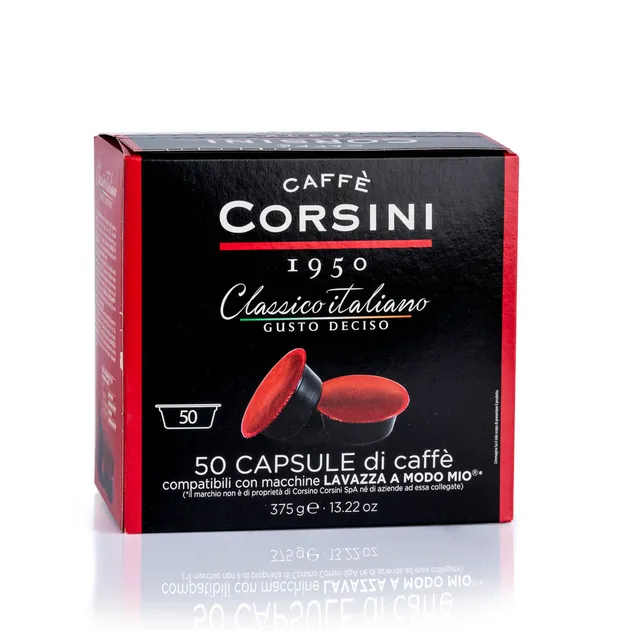caff-corsini-classico-italiano-50-capsule-compatibili-lavazza-a-modo-mio-cartone image 1