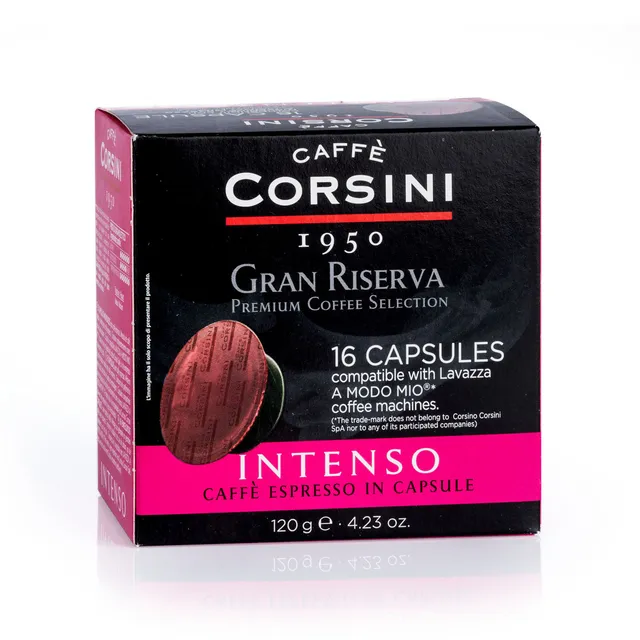 caff-corsini-gran-riserva-intenso-capsule-compatibili-lavazza-a-modo-mio-16-pz image 1