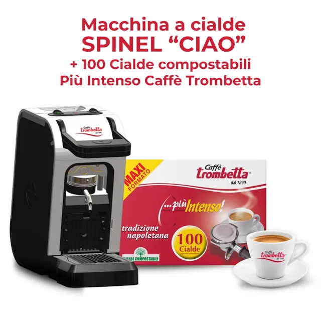 caff-trombetta-kit-spinel-ciao-macchina-cialde-ese-100-cialde-pi-intenso image 1