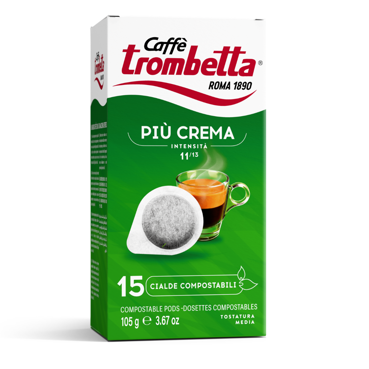 caff-trombetta-pi-crema-in-cialde-ese-12-confezioni-da-15-cialde-180-cialde image 2