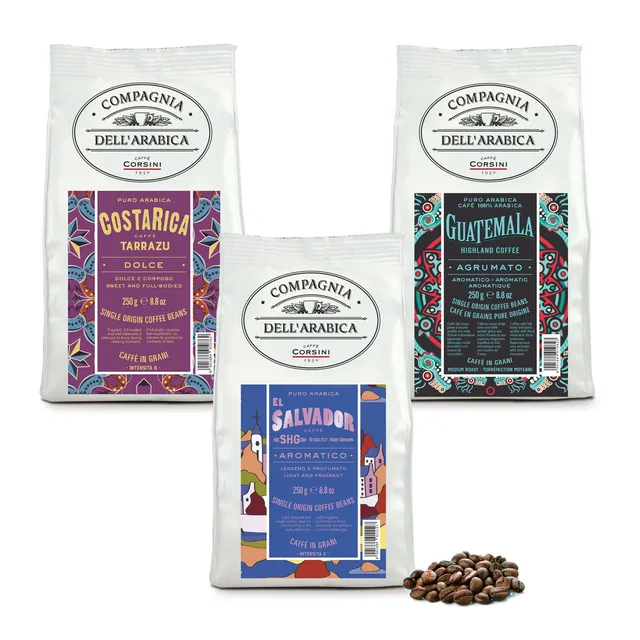 caff-corsini-viaggio-in-centro-america-caff-in-grani-750g-3-x-250g-costa-rica-gu image 1