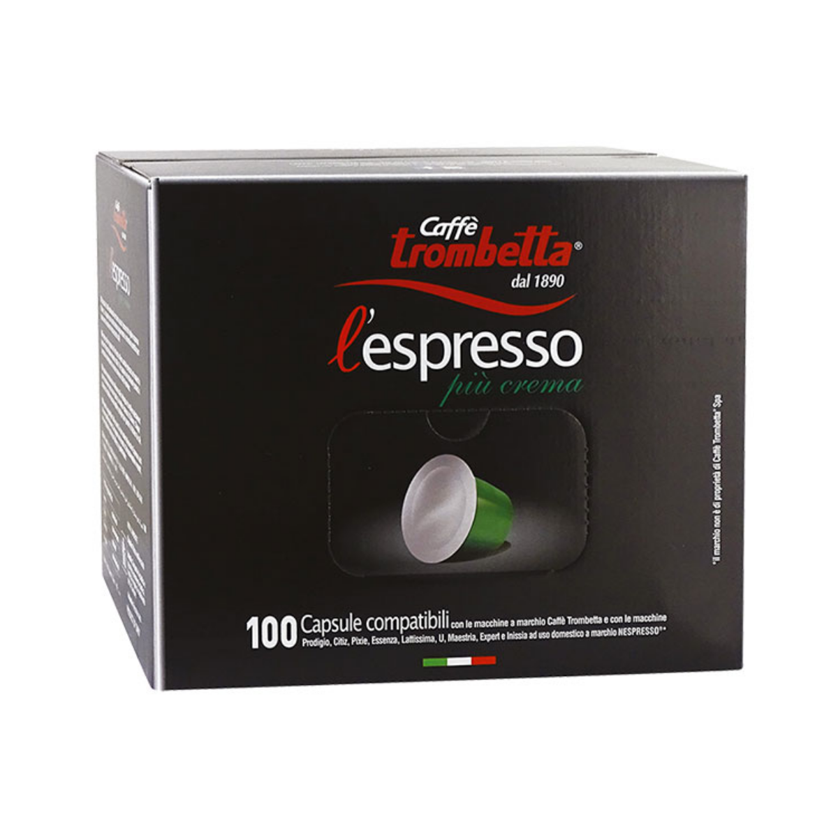 caff-trombetta-l-espresso-pi-crema-100-capsule-compatibili-nespresso image 2