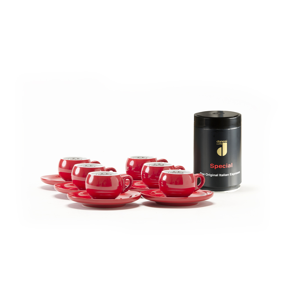 danesi-caff-forma-sprint-special-set-7-pezzi-con-lattina-250g-6-tazzine-espresso image 2