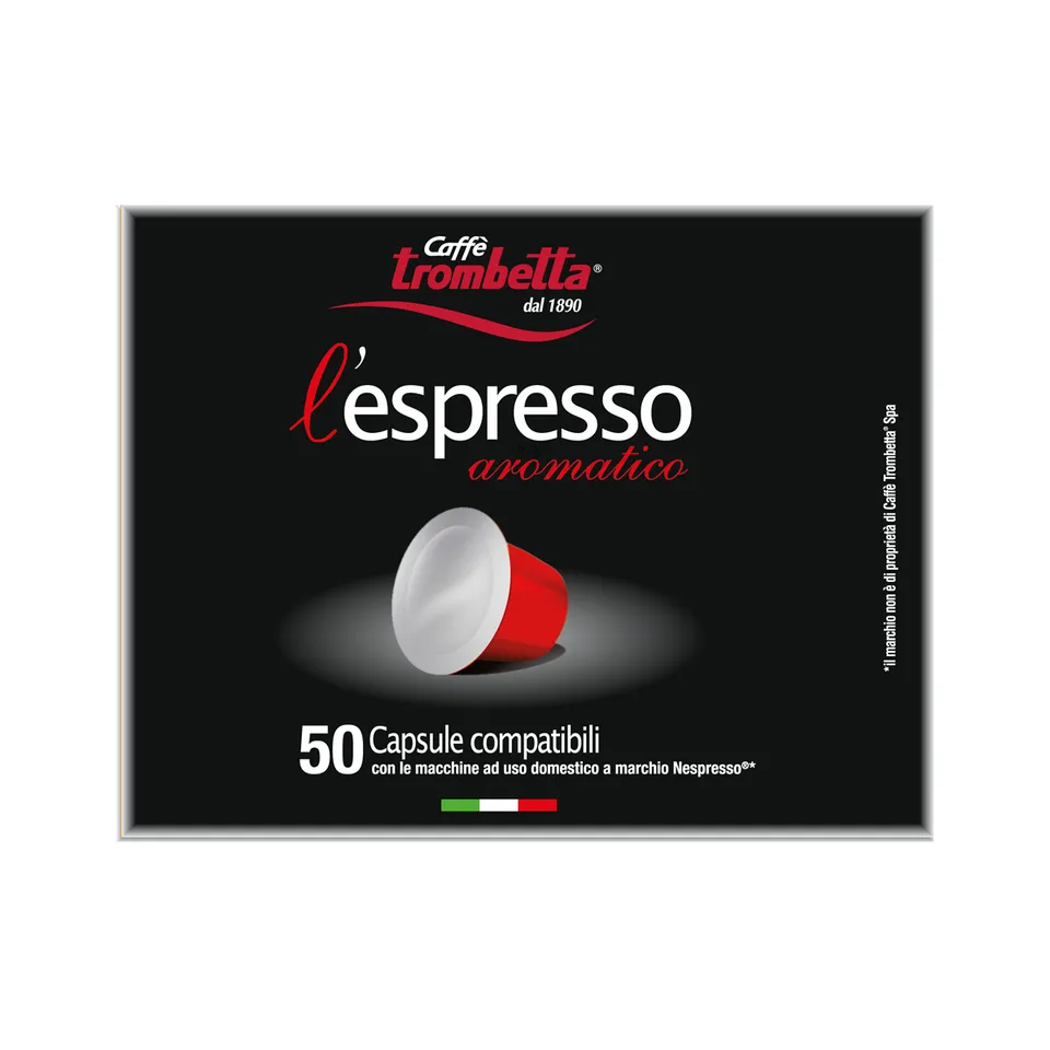 caff-trombetta-l-espresso-aromatico-150-capsule-compatibili-nespresso image 1