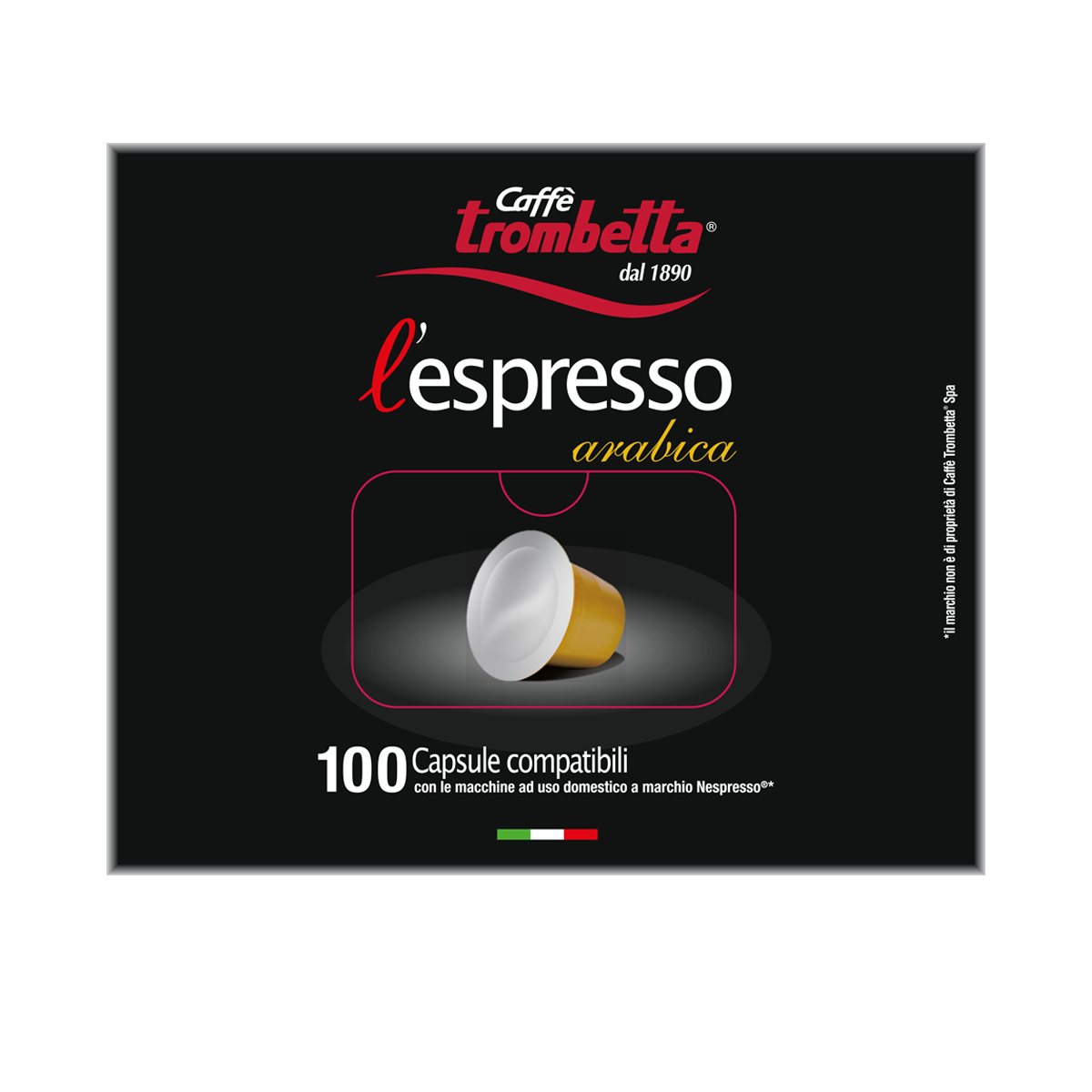 caff-trombetta-l-espresso-arabica-100-capsule-compatibili-nespresso image 1