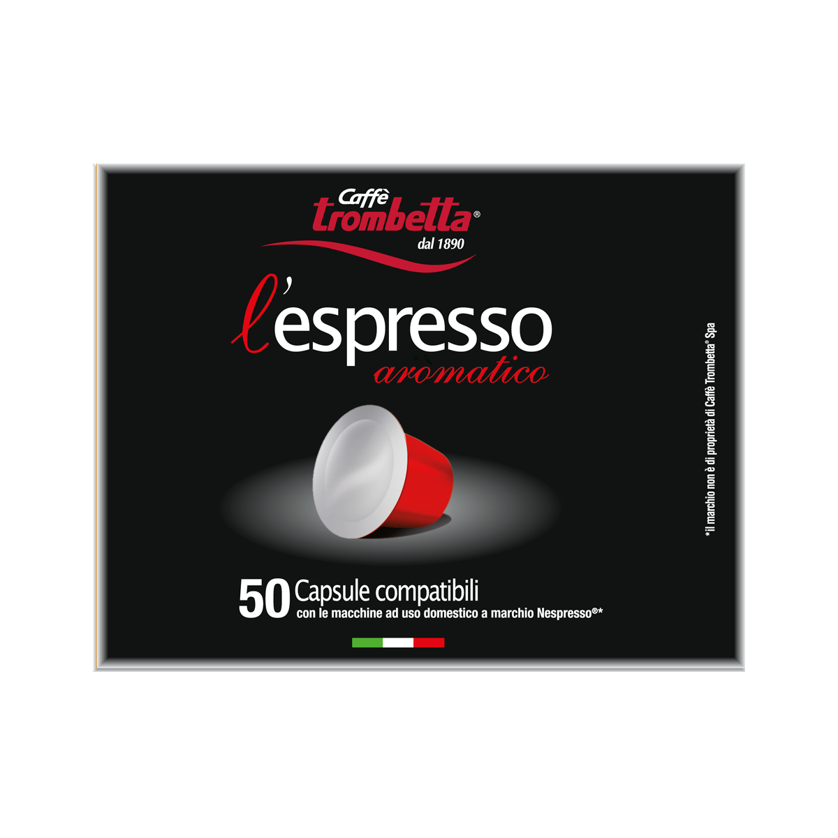 caff-trombetta-l-espresso-aromatico-150-capsule-compatibili-nespresso image 1