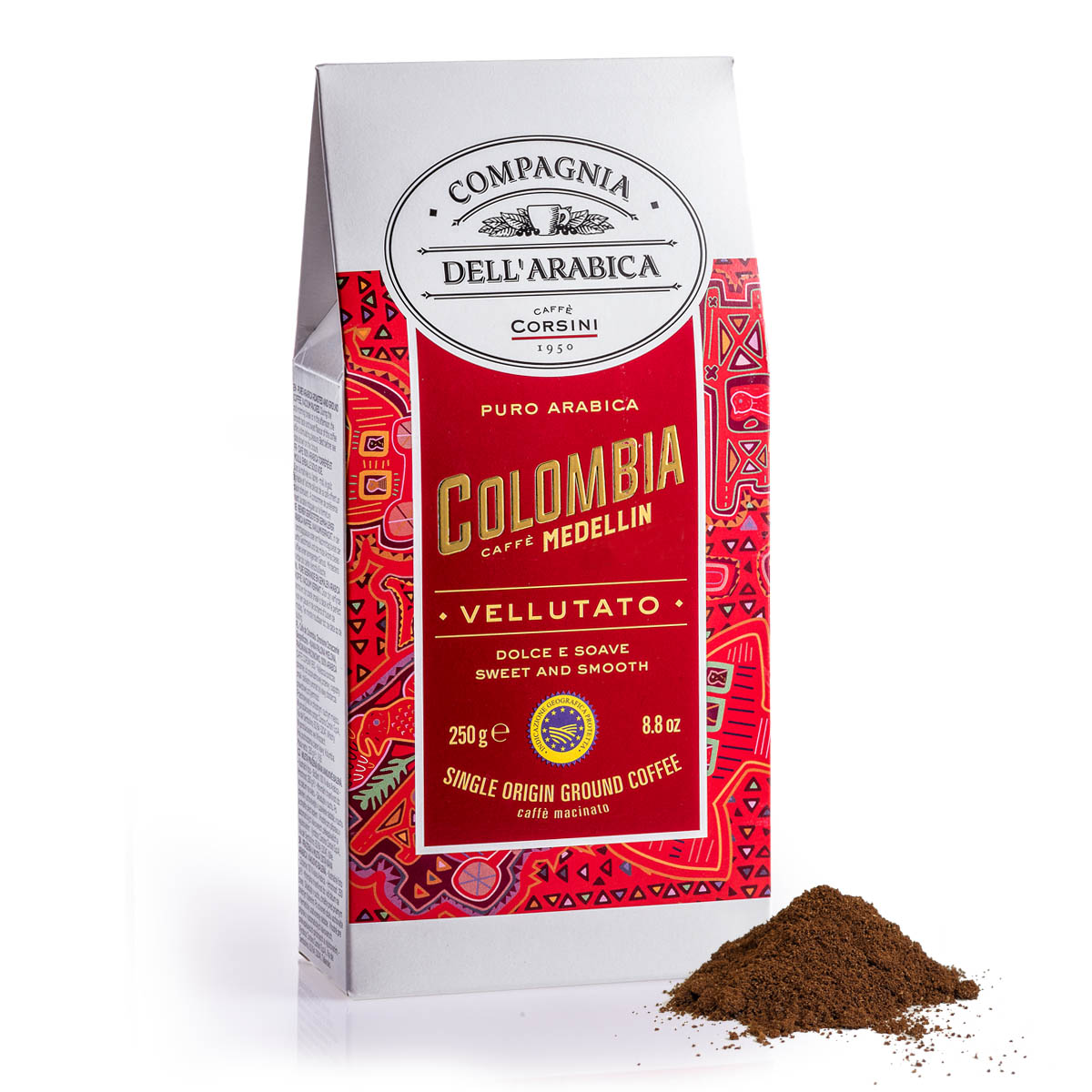 caff-corsini-compagnia-dell-arabica-colombia-medellin-100-arabica-igp-macinato-2 image 1