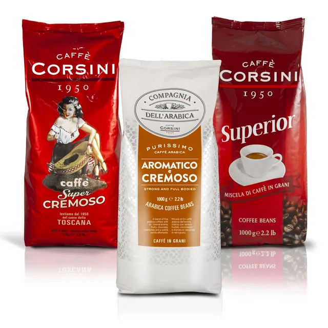 caff-corsini-tris-top-seller-caff-in-grani-super-cremoso-aromatico-cremoso-super image 1