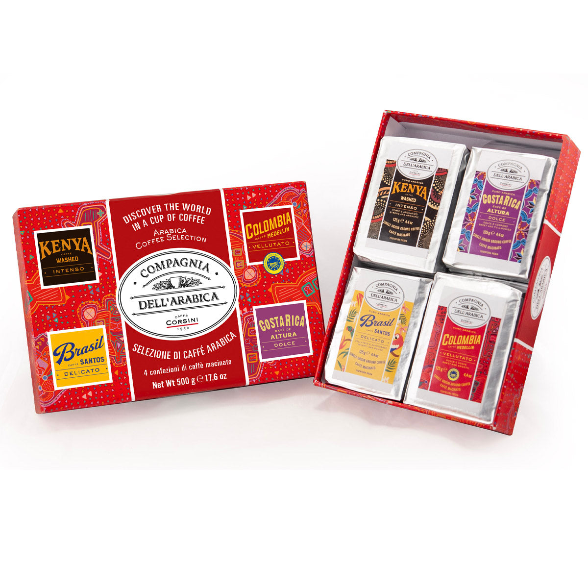 caff-corsini-compagnia-dell-arabica-selezione-macinato-moka-4x125g-idea-regalo image 2