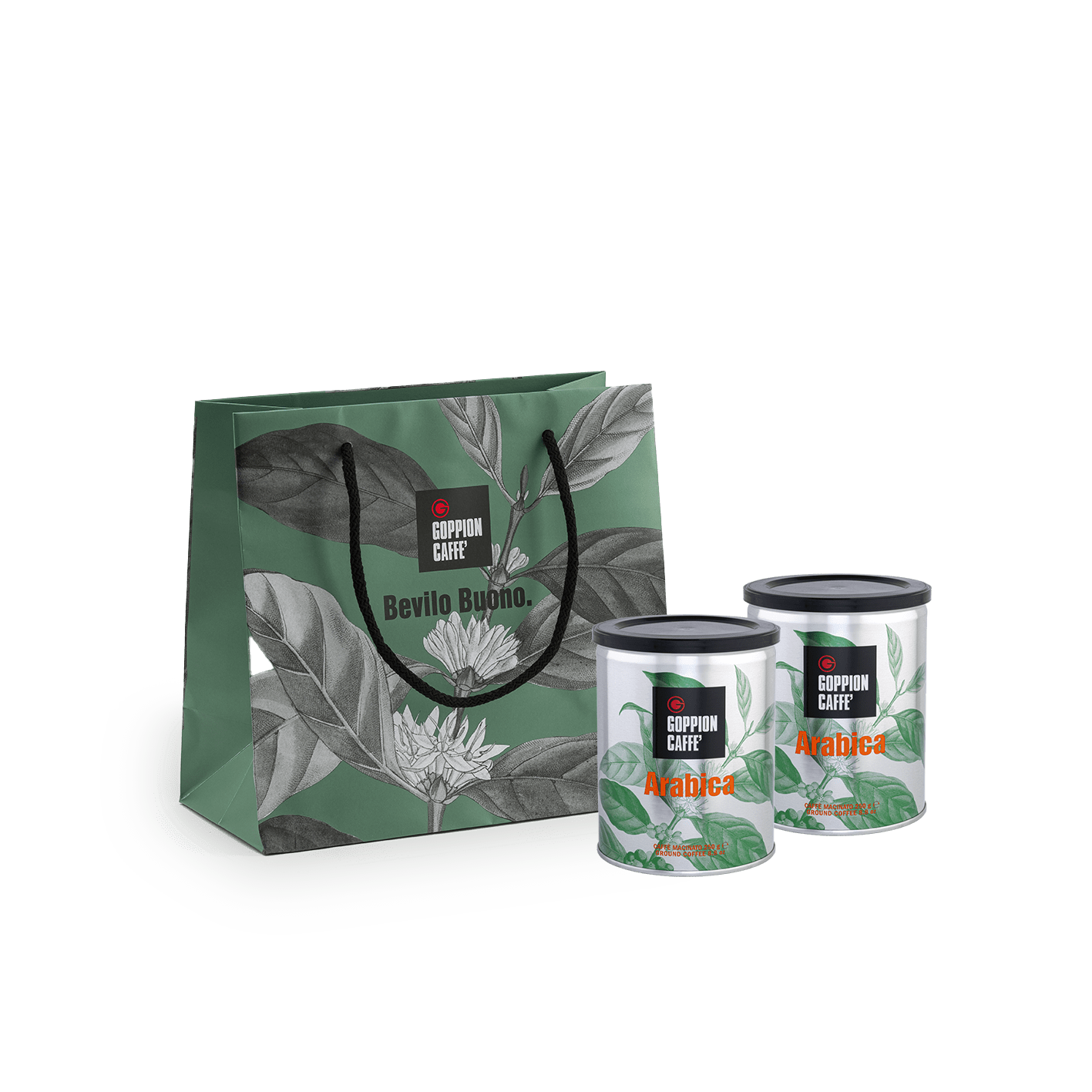 goppion-caff-shopper-arabica-2-lattine-da-250-g-macinato-shopper image 1
