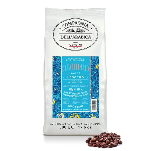 caff-corsini-compagnia-dell-arabica-decaffeinato-100-arabica-in-grani-500g image 1