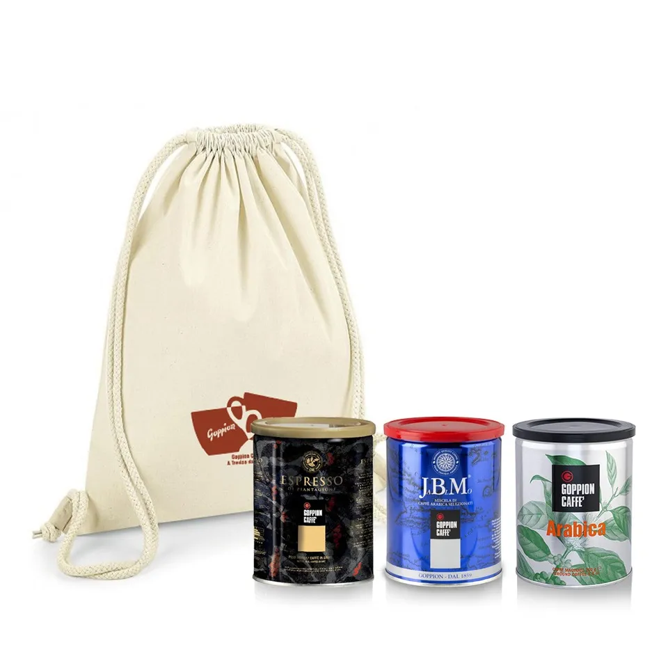 goppion-caff-zainetto-set-3-lattine-caff-macinato-in-zaino-cotone image 1