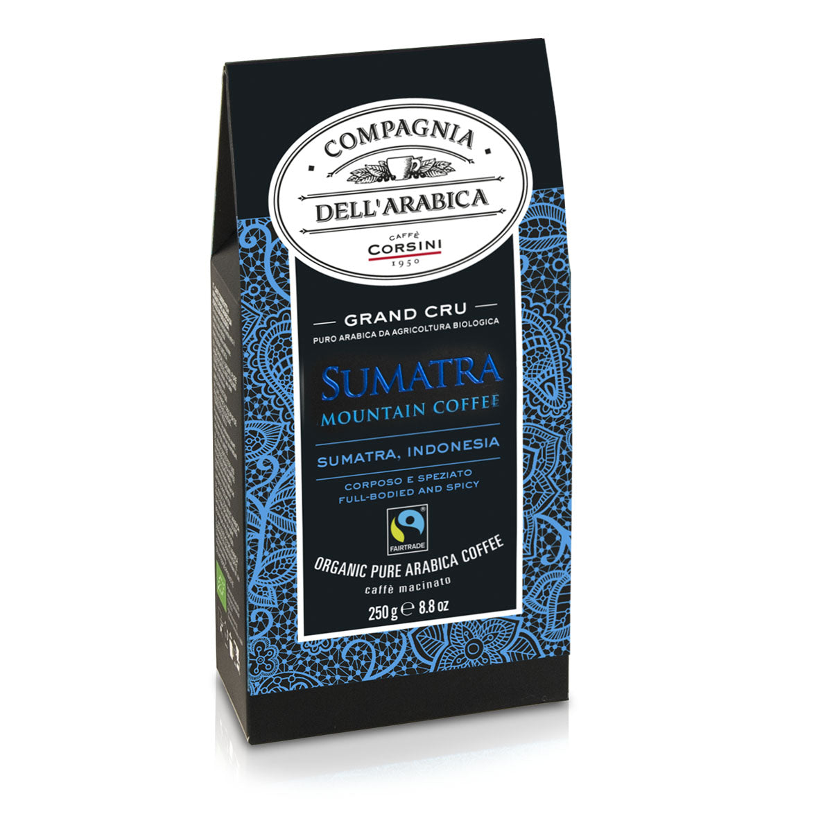 caff-corsini-grand-cru-sumatra-mountain-coffee-100-arabica-macinato-bio-250g image 2