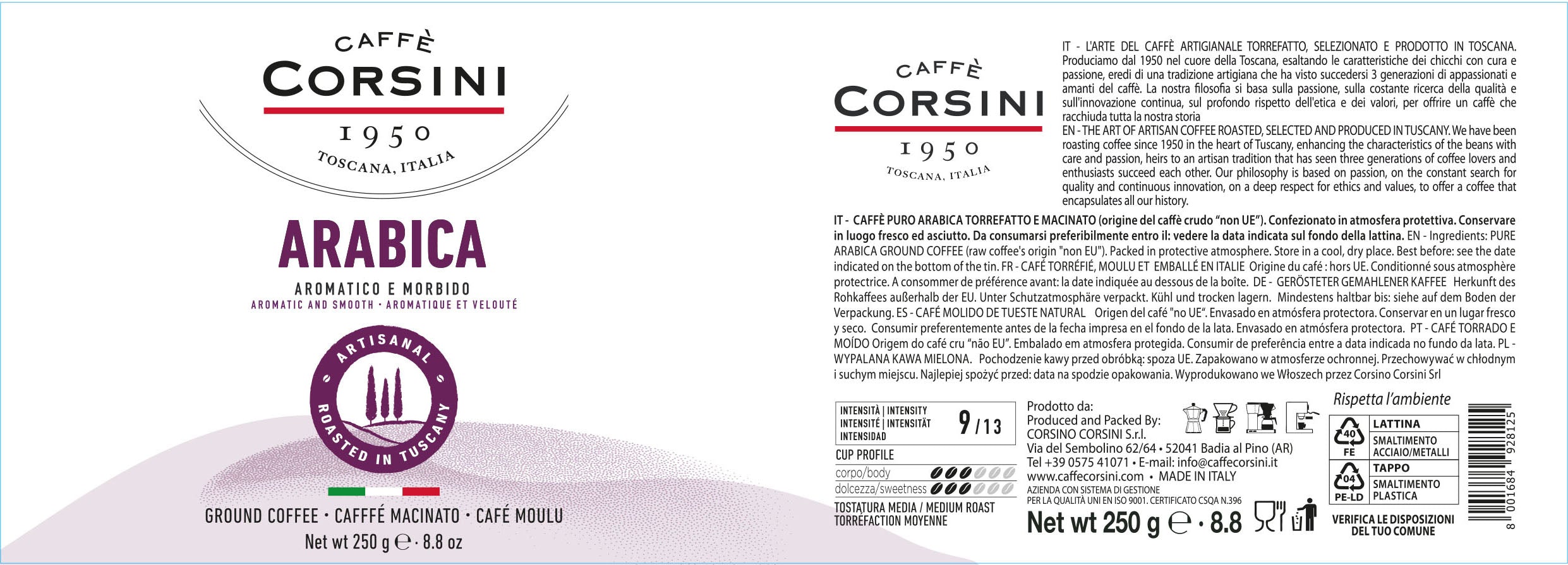 caff-corsini-100-arabica-caff-macinato-lattina-250g-gamma-home image 2