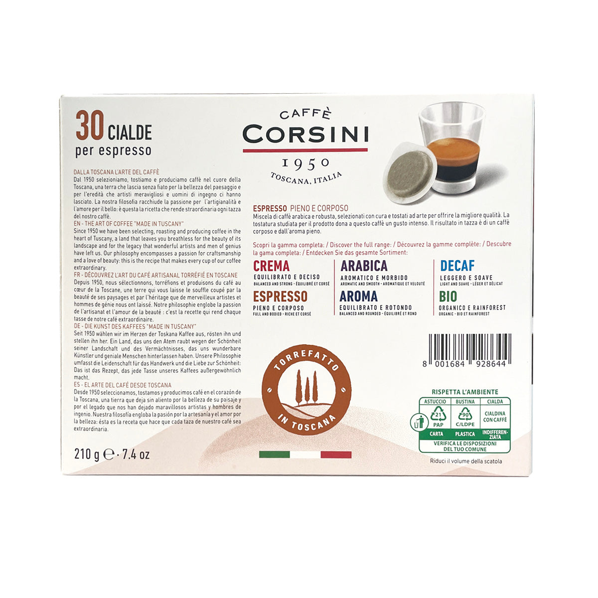 caff-corsini-espresso-gusto-pieno-e-corposo-30-cialde-monodose-7-g image 3