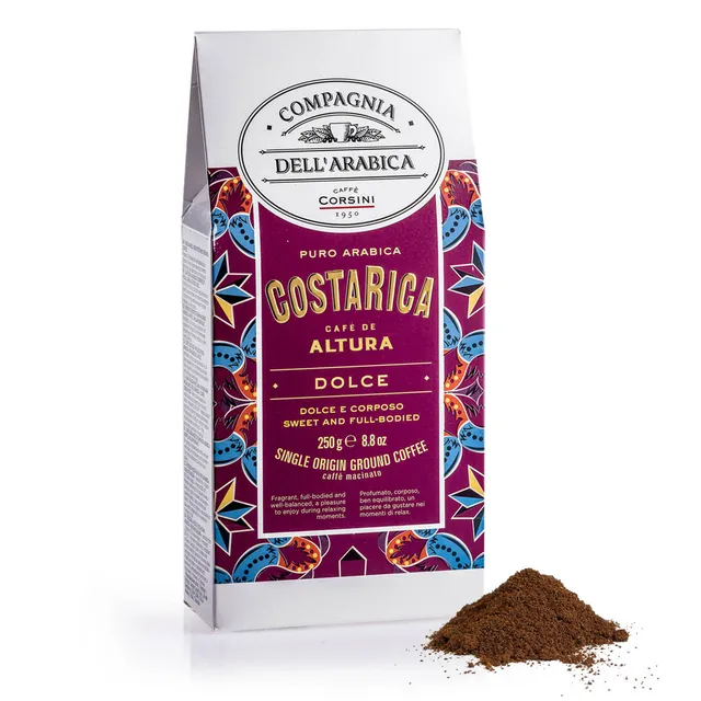 caff-corsini-compagnia-dell-arabica-costa-rica-macinato-100-arabica-250g image 1