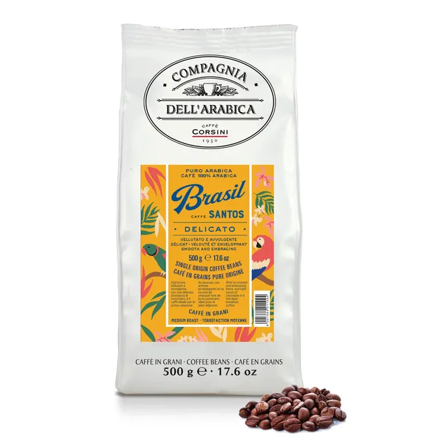 caff-corsini-brasil-santos-100-arabica-caff-in-grani-500g image 1